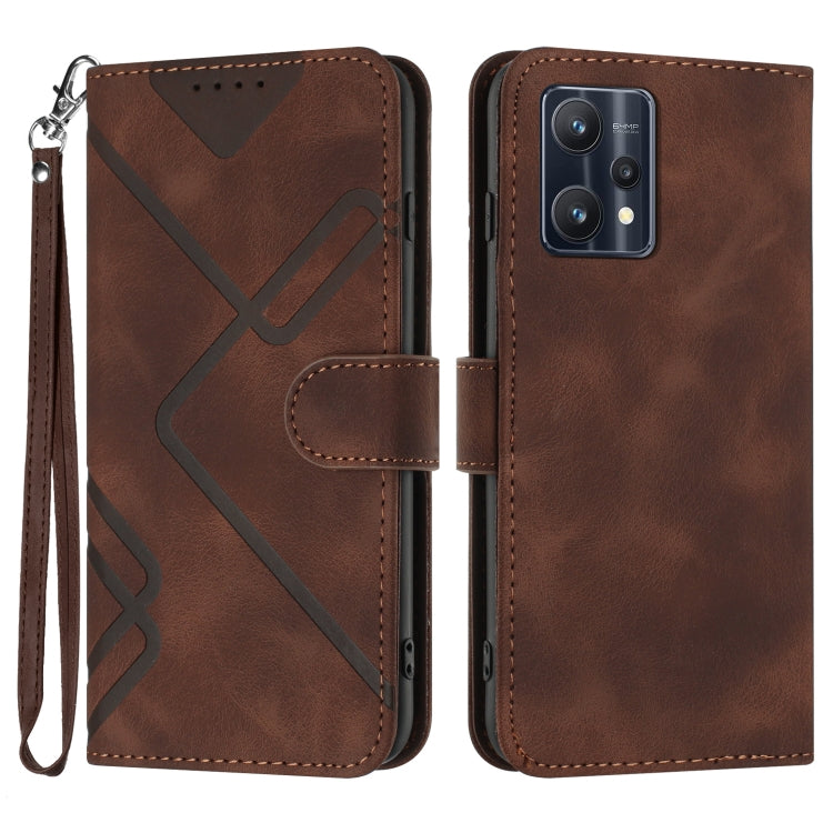 Line Pattern Skin Feel Leather Phone Case, For Realme GT7 Pro, For Realme 13 Pro / 13 Pro+ Global, For Realme GT 6 / GT 6T, For Realme C63 / C61 Global, For Realme  12 Lite / C67 4G Global, For Realme GT5 Pro, For Realme 10 Pro, For Realme 10 Pro+     ...