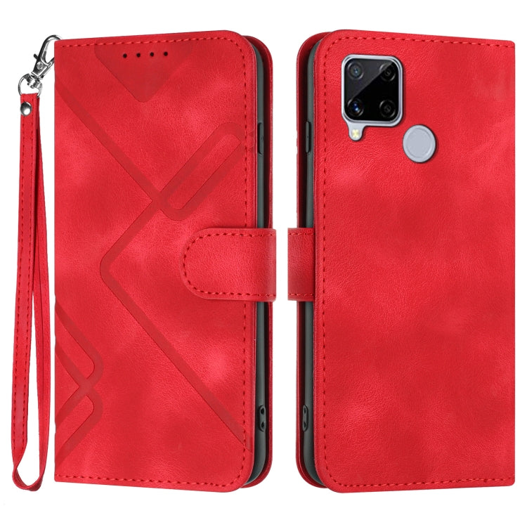 Line Pattern Skin Feel Leather Phone Case, For Realme GT7 Pro, For Realme 13 Pro / 13 Pro+ Global, For Realme GT 6 / GT 6T, For Realme C63 / C61 Global, For Realme  12 Lite / C67 4G Global, For Realme GT5 Pro, For Realme 10 Pro, For Realme 10 Pro+     ...