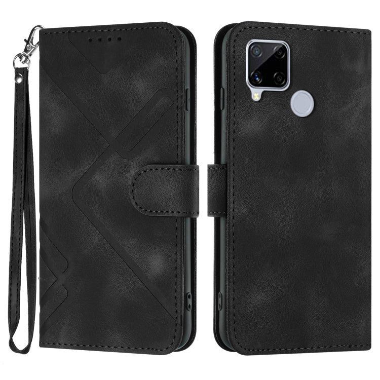Line Pattern Skin Feel Leather Phone Case, For Realme GT7 Pro, For Realme 13 Pro / 13 Pro+ Global, For Realme GT 6 / GT 6T, For Realme C63 / C61 Global, For Realme  12 Lite / C67 4G Global, For Realme GT5 Pro, For Realme 10 Pro, For Realme 10 Pro+     ...