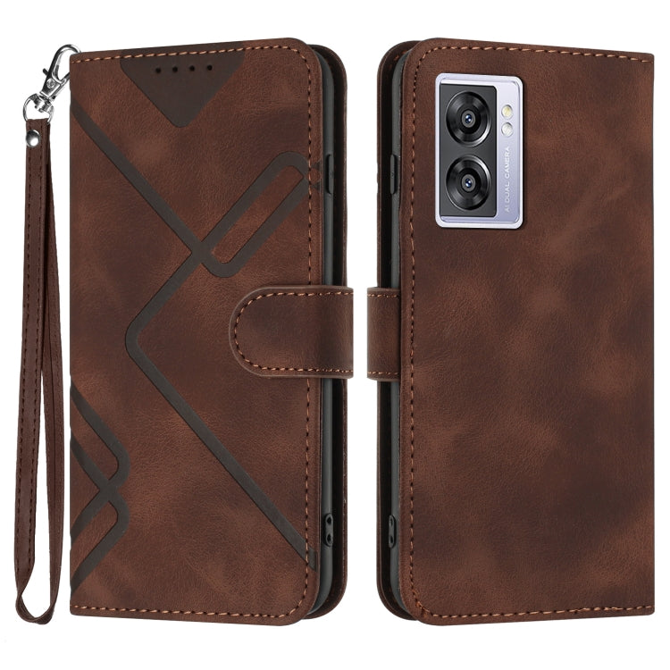 Line Pattern Skin Feel Leather Phone Case, For Realme GT7 Pro, For Realme 13 Pro / 13 Pro+ Global, For Realme GT 6 / GT 6T, For Realme C63 / C61 Global, For Realme  12 Lite / C67 4G Global, For Realme GT5 Pro, For Realme 10 Pro, For Realme 10 Pro+     ...