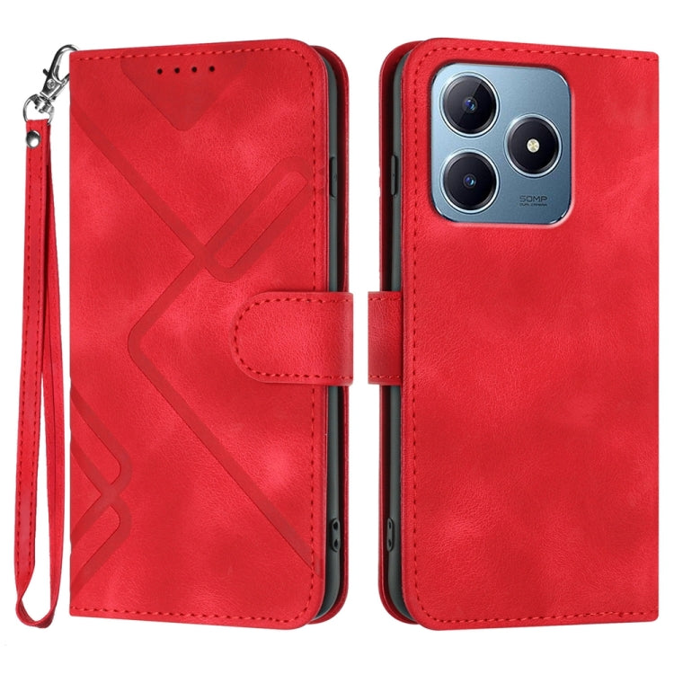Line Pattern Skin Feel Leather Phone Case, For Realme GT7 Pro, For Realme 13 Pro / 13 Pro+ Global, For Realme GT 6 / GT 6T, For Realme C63 / C61 Global, For Realme  12 Lite / C67 4G Global, For Realme GT5 Pro, For Realme 10 Pro, For Realme 10 Pro+     ...