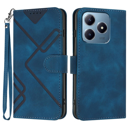 Line Pattern Skin Feel Leather Phone Case, For Realme GT7 Pro, For Realme 13 Pro / 13 Pro+ Global, For Realme GT 6 / GT 6T, For Realme C63 / C61 Global, For Realme  12 Lite / C67 4G Global, For Realme GT5 Pro, For Realme 10 Pro, For Realme 10 Pro+     ...