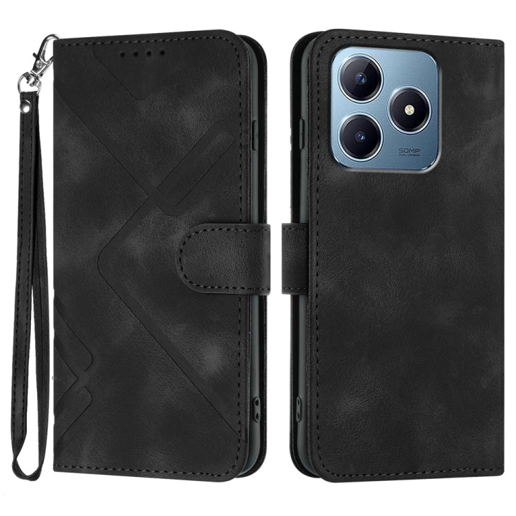 Line Pattern Skin Feel Leather Phone Case, For Realme GT7 Pro, For Realme 13 Pro / 13 Pro+ Global, For Realme GT 6 / GT 6T, For Realme C63 / C61 Global, For Realme  12 Lite / C67 4G Global, For Realme GT5 Pro, For Realme 10 Pro, For Realme 10 Pro+     ...