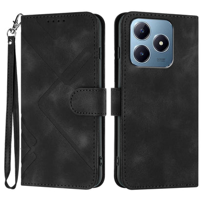 Line Pattern Skin Feel Leather Phone Case, For Realme GT7 Pro, For Realme 13 Pro / 13 Pro+ Global, For Realme GT 6 / GT 6T, For Realme C63 / C61 Global, For Realme  12 Lite / C67 4G Global, For Realme GT5 Pro, For Realme 10 Pro, For Realme 10 Pro+     ...