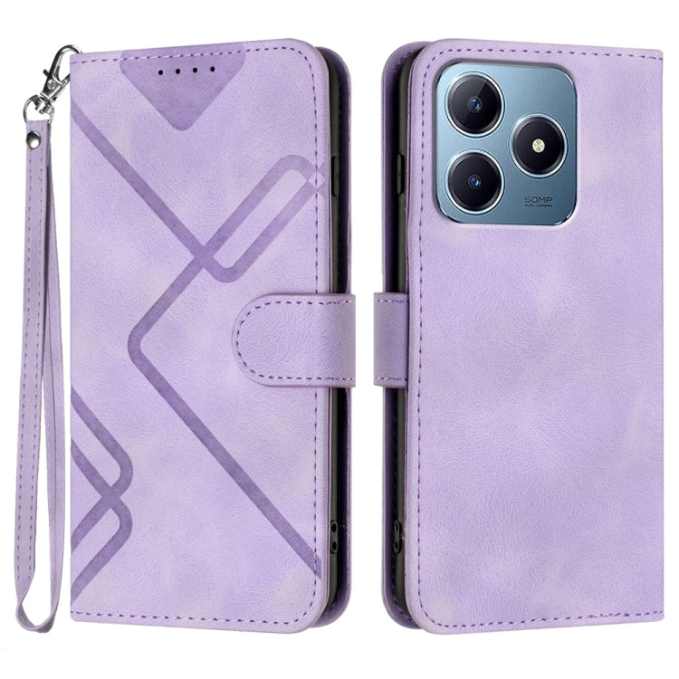 Line Pattern Skin Feel Leather Phone Case, For Realme GT7 Pro, For Realme 13 Pro / 13 Pro+ Global, For Realme GT 6 / GT 6T, For Realme C63 / C61 Global, For Realme  12 Lite / C67 4G Global, For Realme GT5 Pro, For Realme 10 Pro, For Realme 10 Pro+     ...