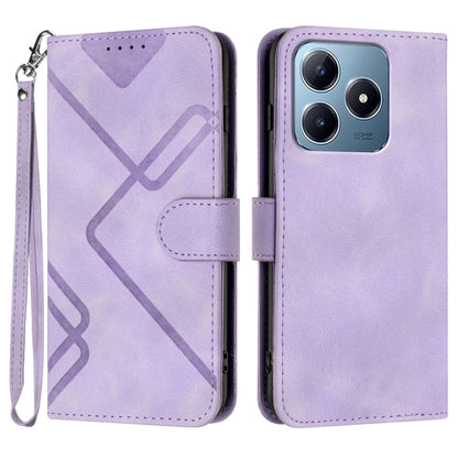 Line Pattern Skin Feel Leather Phone Case, For Realme GT7 Pro, For Realme 13 Pro / 13 Pro+ Global, For Realme GT 6 / GT 6T, For Realme C63 / C61 Global, For Realme  12 Lite / C67 4G Global, For Realme GT5 Pro, For Realme 10 Pro, For Realme 10 Pro+     ...