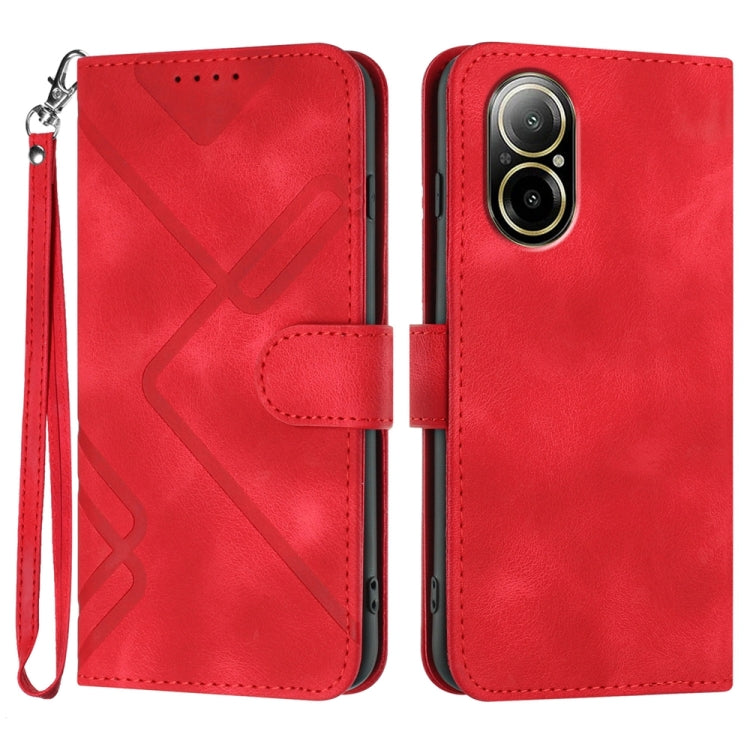 Line Pattern Skin Feel Leather Phone Case, For Realme GT7 Pro, For Realme 13 Pro / 13 Pro+ Global, For Realme GT 6 / GT 6T, For Realme C63 / C61 Global, For Realme  12 Lite / C67 4G Global, For Realme GT5 Pro, For Realme 10 Pro, For Realme 10 Pro+     ...
