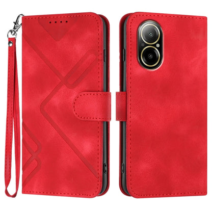 Line Pattern Skin Feel Leather Phone Case, For Realme GT7 Pro, For Realme 13 Pro / 13 Pro+ Global, For Realme GT 6 / GT 6T, For Realme C63 / C61 Global, For Realme  12 Lite / C67 4G Global, For Realme GT5 Pro, For Realme 10 Pro, For Realme 10 Pro+     ...