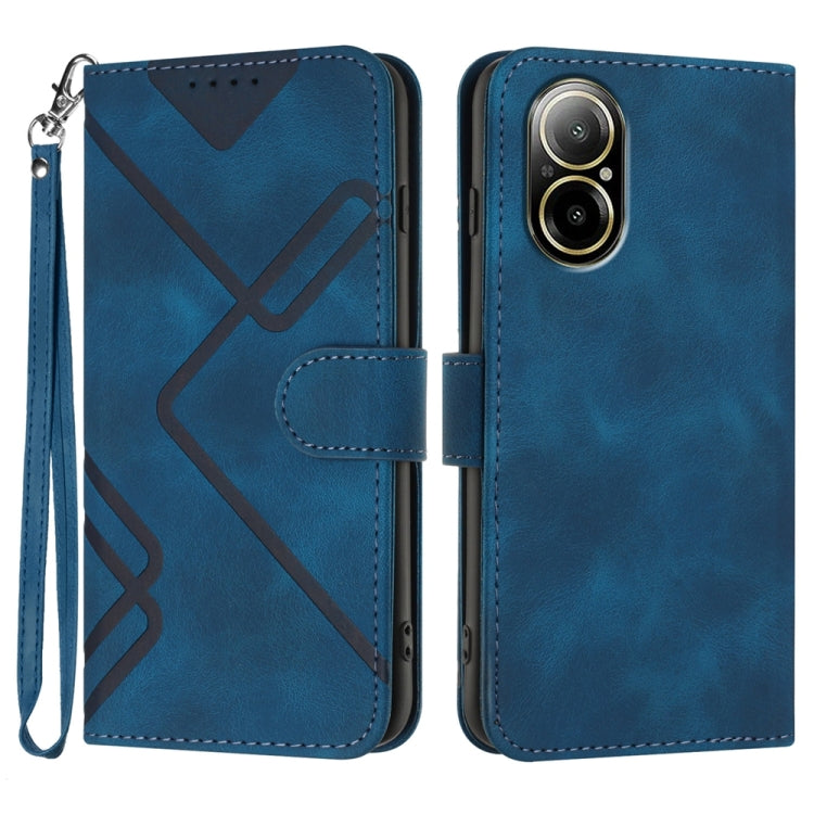 Line Pattern Skin Feel Leather Phone Case, For Realme GT7 Pro, For Realme 13 Pro / 13 Pro+ Global, For Realme GT 6 / GT 6T, For Realme C63 / C61 Global, For Realme  12 Lite / C67 4G Global, For Realme GT5 Pro, For Realme 10 Pro, For Realme 10 Pro+     ...
