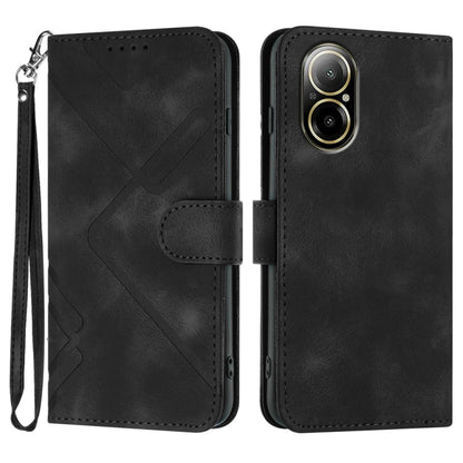 Line Pattern Skin Feel Leather Phone Case, For Realme GT7 Pro, For Realme 13 Pro / 13 Pro+ Global, For Realme GT 6 / GT 6T, For Realme C63 / C61 Global, For Realme  12 Lite / C67 4G Global, For Realme GT5 Pro, For Realme 10 Pro, For Realme 10 Pro+     ...