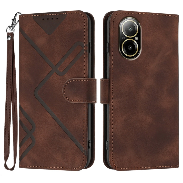 Line Pattern Skin Feel Leather Phone Case, For Realme GT7 Pro, For Realme 13 Pro / 13 Pro+ Global, For Realme GT 6 / GT 6T, For Realme C63 / C61 Global, For Realme  12 Lite / C67 4G Global, For Realme GT5 Pro, For Realme 10 Pro, For Realme 10 Pro+     ...