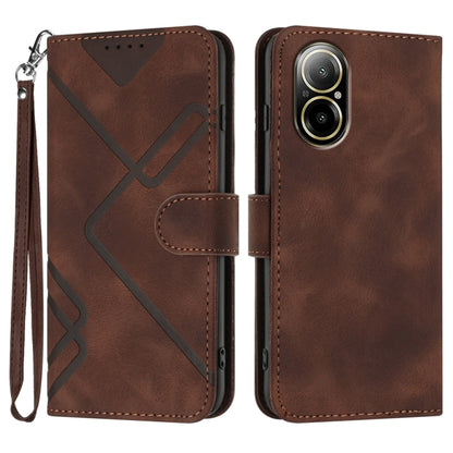 Line Pattern Skin Feel Leather Phone Case, For Realme GT7 Pro, For Realme 13 Pro / 13 Pro+ Global, For Realme GT 6 / GT 6T, For Realme C63 / C61 Global, For Realme  12 Lite / C67 4G Global, For Realme GT5 Pro, For Realme 10 Pro, For Realme 10 Pro+     ...