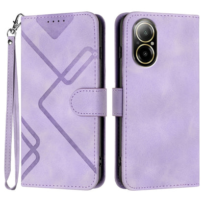 Line Pattern Skin Feel Leather Phone Case, For Realme GT7 Pro, For Realme 13 Pro / 13 Pro+ Global, For Realme GT 6 / GT 6T, For Realme C63 / C61 Global, For Realme  12 Lite / C67 4G Global, For Realme GT5 Pro, For Realme 10 Pro, For Realme 10 Pro+     ...