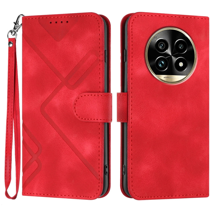 Line Pattern Skin Feel Leather Phone Case, For Realme GT7 Pro, For Realme 13 Pro / 13 Pro+ Global, For Realme GT 6 / GT 6T, For Realme C63 / C61 Global, For Realme  12 Lite / C67 4G Global, For Realme GT5 Pro, For Realme 10 Pro, For Realme 10 Pro+     ...
