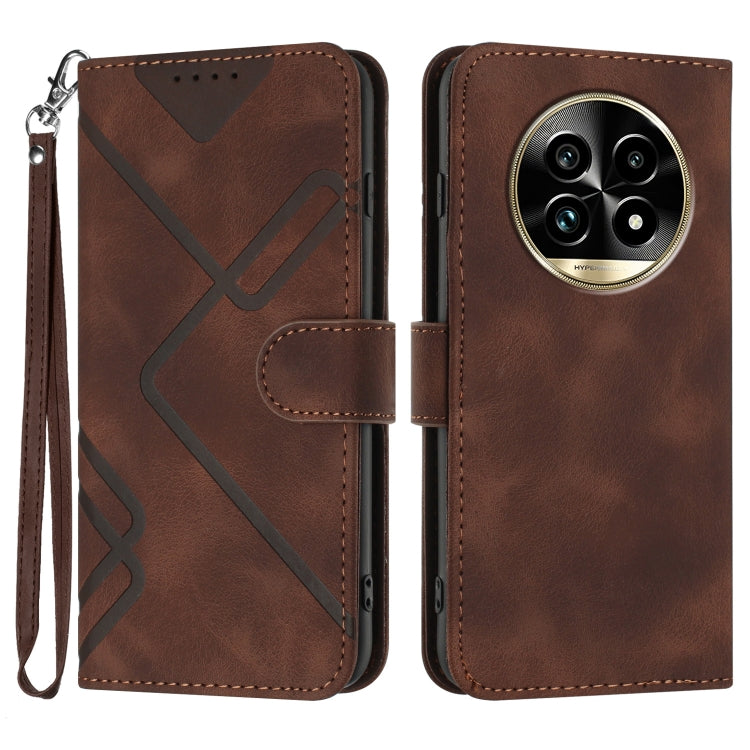 Line Pattern Skin Feel Leather Phone Case, For Realme GT7 Pro, For Realme 13 Pro / 13 Pro+ Global, For Realme GT 6 / GT 6T, For Realme C63 / C61 Global, For Realme  12 Lite / C67 4G Global, For Realme GT5 Pro, For Realme 10 Pro, For Realme 10 Pro+     ...