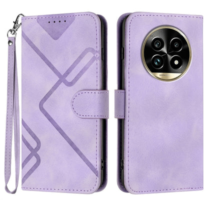 Line Pattern Skin Feel Leather Phone Case, For Realme GT7 Pro, For Realme 13 Pro / 13 Pro+ Global, For Realme GT 6 / GT 6T, For Realme C63 / C61 Global, For Realme  12 Lite / C67 4G Global, For Realme GT5 Pro, For Realme 10 Pro, For Realme 10 Pro+     ...