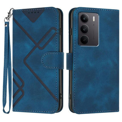 Line Pattern Skin Feel Leather Phone Case, For Realme 16T 5G, For Realme C100 4G, For Realme 15x 5G India / Realme C85 5G, For Realme P4 Pro 5G, For Realme P4 5G, For Realme 15T 5G, For Realme C71 India, For Realme 15 5G / Realme 15 Pro 5G             ...
