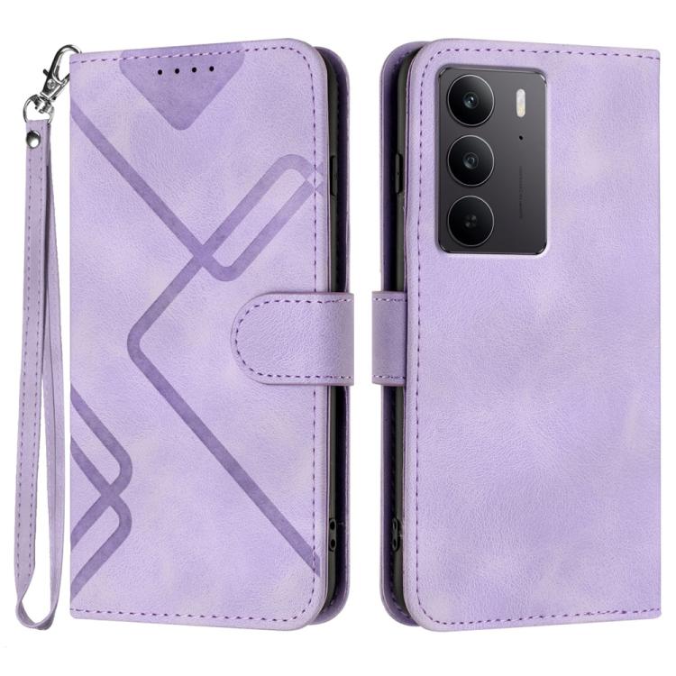 Line Pattern Skin Feel Leather Phone Case, For Realme 16T 5G, For Realme C100 4G, For Realme 15x 5G India / Realme C85 5G, For Realme P4 Pro 5G, For Realme P4 5G, For Realme 15T 5G, For Realme C71 India, For Realme 15 5G / Realme 15 Pro 5G             ...