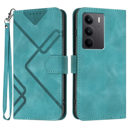 Line Pattern Skin Feel Leather Phone Case, For Realme 16T 5G, For Realme C100 4G, For Realme 15x 5G India / Realme C85 5G, For Realme P4 Pro 5G, For Realme P4 5G, For Realme 15T 5G, For Realme C71 India, For Realme 15 5G / Realme 15 Pro 5G             ...