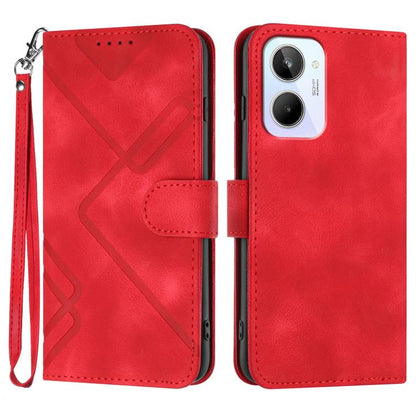 Line Pattern Skin Feel Leather Phone Case, For Realme GT7 Pro, For Realme 13 Pro / 13 Pro+ Global, For Realme GT 6 / GT 6T, For Realme C63 / C61 Global, For Realme  12 Lite / C67 4G Global, For Realme GT5 Pro, For Realme 10 Pro, For Realme 10 Pro+     ...