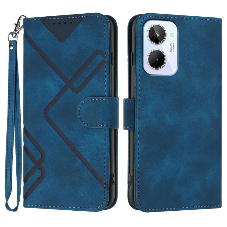Line Pattern Skin Feel Leather Phone Case, For Realme GT7 Pro, For Realme 13 Pro / 13 Pro+ Global, For Realme GT 6 / GT 6T, For Realme C63 / C61 Global, For Realme  12 Lite / C67 4G Global, For Realme GT5 Pro, For Realme 10 Pro, For Realme 10 Pro+     ...