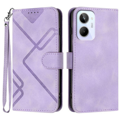 Line Pattern Skin Feel Leather Phone Case, For Realme GT7 Pro, For Realme 13 Pro / 13 Pro+ Global, For Realme GT 6 / GT 6T, For Realme C63 / C61 Global, For Realme  12 Lite / C67 4G Global, For Realme GT5 Pro, For Realme 10 Pro, For Realme 10 Pro+     ...