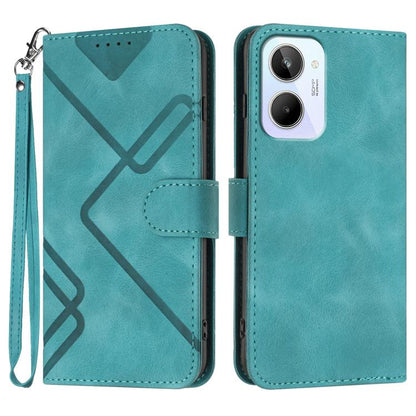 Line Pattern Skin Feel Leather Phone Case, For Realme GT7 Pro, For Realme 13 Pro / 13 Pro+ Global, For Realme GT 6 / GT 6T, For Realme C63 / C61 Global, For Realme  12 Lite / C67 4G Global, For Realme GT5 Pro, For Realme 10 Pro, For Realme 10 Pro+     ...