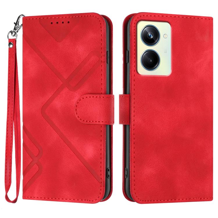 Line Pattern Skin Feel Leather Phone Case, For Realme GT7 Pro, For Realme 13 Pro / 13 Pro+ Global, For Realme GT 6 / GT 6T, For Realme C63 / C61 Global, For Realme  12 Lite / C67 4G Global, For Realme GT5 Pro, For Realme 10 Pro, For Realme 10 Pro+     ...