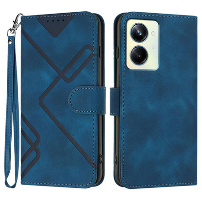 Line Pattern Skin Feel Leather Phone Case, For Realme GT7 Pro, For Realme 13 Pro / 13 Pro+ Global, For Realme GT 6 / GT 6T, For Realme C63 / C61 Global, For Realme  12 Lite / C67 4G Global, For Realme GT5 Pro, For Realme 10 Pro, For Realme 10 Pro+     ...