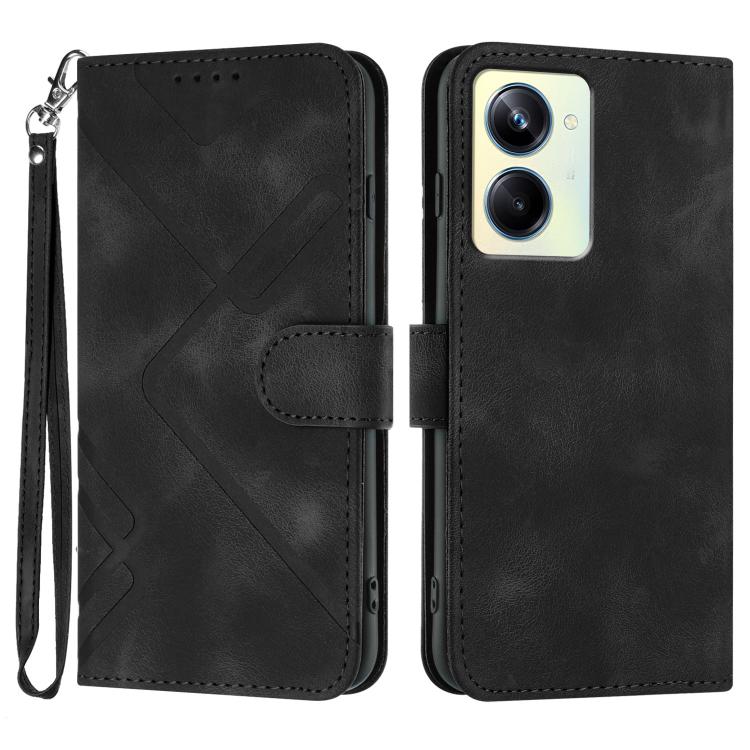 Line Pattern Skin Feel Leather Phone Case, For Realme GT7 Pro, For Realme 13 Pro / 13 Pro+ Global, For Realme GT 6 / GT 6T, For Realme C63 / C61 Global, For Realme  12 Lite / C67 4G Global, For Realme GT5 Pro, For Realme 10 Pro, For Realme 10 Pro+     ...