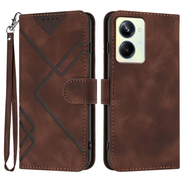Line Pattern Skin Feel Leather Phone Case, For Realme GT7 Pro, For Realme 13 Pro / 13 Pro+ Global, For Realme GT 6 / GT 6T, For Realme C63 / C61 Global, For Realme  12 Lite / C67 4G Global, For Realme GT5 Pro, For Realme 10 Pro, For Realme 10 Pro+     ...