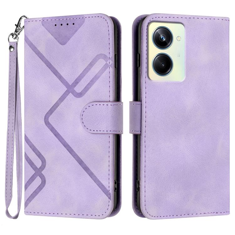 Line Pattern Skin Feel Leather Phone Case, For Realme GT7 Pro, For Realme 13 Pro / 13 Pro+ Global, For Realme GT 6 / GT 6T, For Realme C63 / C61 Global, For Realme  12 Lite / C67 4G Global, For Realme GT5 Pro, For Realme 10 Pro, For Realme 10 Pro+     ...