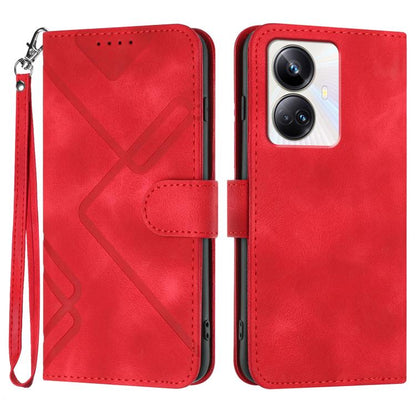 Line Pattern Skin Feel Leather Phone Case, For Realme GT7 Pro, For Realme 13 Pro / 13 Pro+ Global, For Realme GT 6 / GT 6T, For Realme C63 / C61 Global, For Realme  12 Lite / C67 4G Global, For Realme GT5 Pro, For Realme 10 Pro, For Realme 10 Pro+     ...