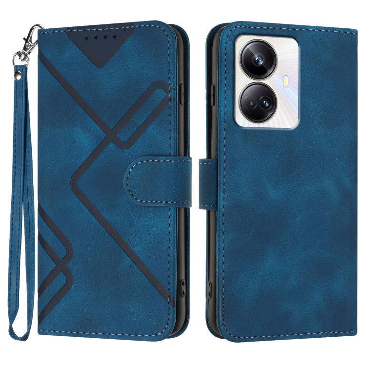 Line Pattern Skin Feel Leather Phone Case, For Realme GT7 Pro, For Realme 13 Pro / 13 Pro+ Global, For Realme GT 6 / GT 6T, For Realme C63 / C61 Global, For Realme  12 Lite / C67 4G Global, For Realme GT5 Pro, For Realme 10 Pro, For Realme 10 Pro+     ...