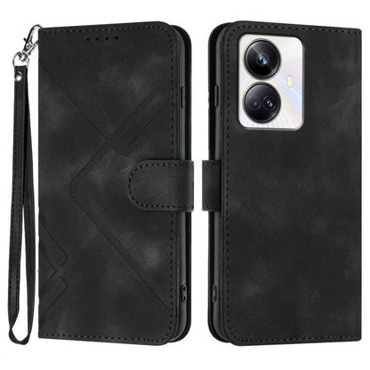 Line Pattern Skin Feel Leather Phone Case, For Realme GT7 Pro, For Realme 13 Pro / 13 Pro+ Global, For Realme GT 6 / GT 6T, For Realme C63 / C61 Global, For Realme  12 Lite / C67 4G Global, For Realme GT5 Pro, For Realme 10 Pro, For Realme 10 Pro+     ...