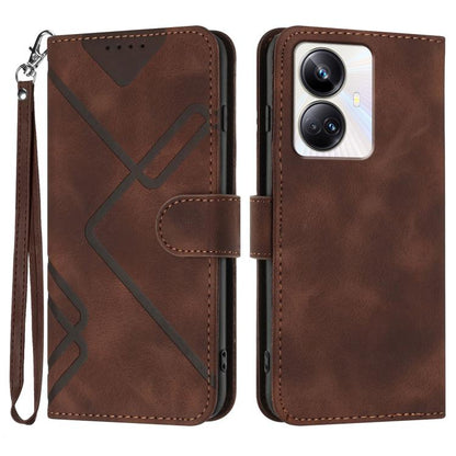 Line Pattern Skin Feel Leather Phone Case, For Realme GT7 Pro, For Realme 13 Pro / 13 Pro+ Global, For Realme GT 6 / GT 6T, For Realme C63 / C61 Global, For Realme  12 Lite / C67 4G Global, For Realme GT5 Pro, For Realme 10 Pro, For Realme 10 Pro+     ...