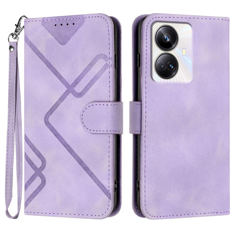 Line Pattern Skin Feel Leather Phone Case, For Realme GT7 Pro, For Realme 13 Pro / 13 Pro+ Global, For Realme GT 6 / GT 6T, For Realme C63 / C61 Global, For Realme  12 Lite / C67 4G Global, For Realme GT5 Pro, For Realme 10 Pro, For Realme 10 Pro+     ...