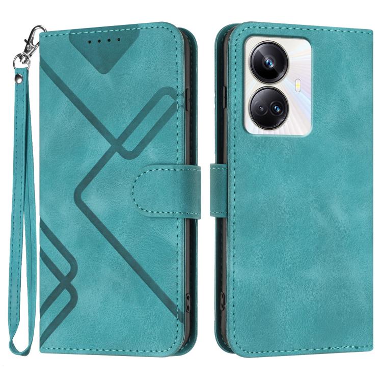 Line Pattern Skin Feel Leather Phone Case, For Realme GT7 Pro, For Realme 13 Pro / 13 Pro+ Global, For Realme GT 6 / GT 6T, For Realme C63 / C61 Global, For Realme  12 Lite / C67 4G Global, For Realme GT5 Pro, For Realme 10 Pro, For Realme 10 Pro+     ...