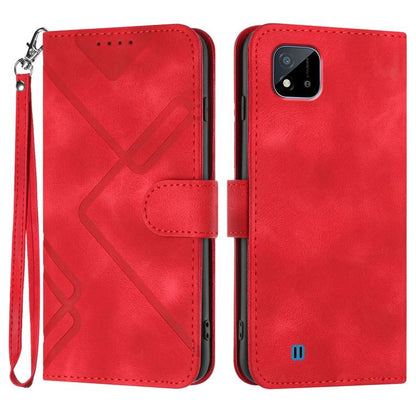 Line Pattern Skin Feel Leather Phone Case, For Realme GT7 Pro, For Realme 13 Pro / 13 Pro+ Global, For Realme GT 6 / GT 6T, For Realme C63 / C61 Global, For Realme  12 Lite / C67 4G Global, For Realme GT5 Pro, For Realme 10 Pro, For Realme 10 Pro+     ...
