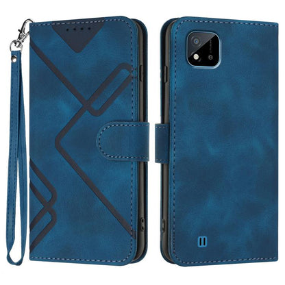 Line Pattern Skin Feel Leather Phone Case, For Realme GT7 Pro, For Realme 13 Pro / 13 Pro+ Global, For Realme GT 6 / GT 6T, For Realme C63 / C61 Global, For Realme  12 Lite / C67 4G Global, For Realme GT5 Pro, For Realme 10 Pro, For Realme 10 Pro+     ...