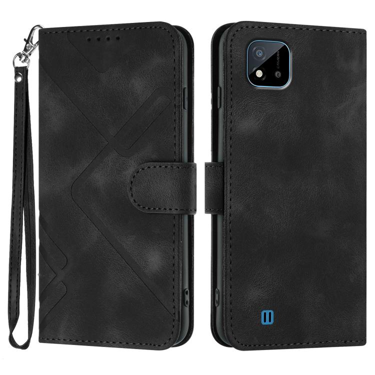 Line Pattern Skin Feel Leather Phone Case, For Realme GT7 Pro, For Realme 13 Pro / 13 Pro+ Global, For Realme GT 6 / GT 6T, For Realme C63 / C61 Global, For Realme  12 Lite / C67 4G Global, For Realme GT5 Pro, For Realme 10 Pro, For Realme 10 Pro+     ...