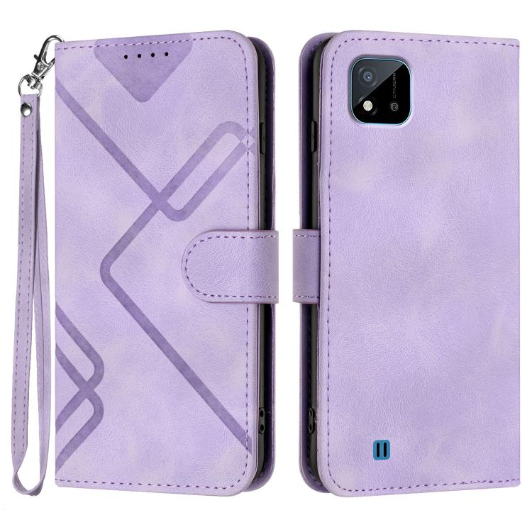 Line Pattern Skin Feel Leather Phone Case, For Realme GT7 Pro, For Realme 13 Pro / 13 Pro+ Global, For Realme GT 6 / GT 6T, For Realme C63 / C61 Global, For Realme  12 Lite / C67 4G Global, For Realme GT5 Pro, For Realme 10 Pro, For Realme 10 Pro+     ...
