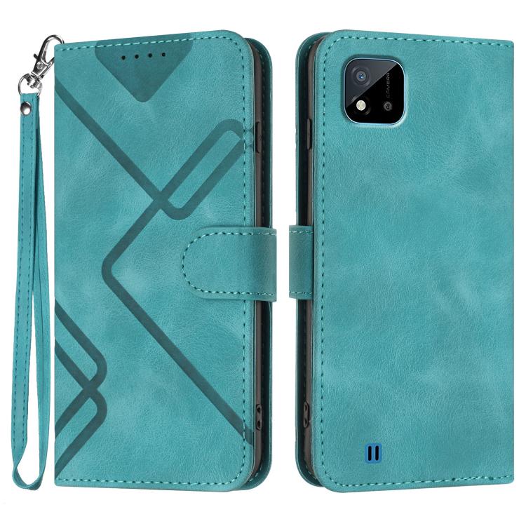 Line Pattern Skin Feel Leather Phone Case, For Realme GT7 Pro, For Realme 13 Pro / 13 Pro+ Global, For Realme GT 6 / GT 6T, For Realme C63 / C61 Global, For Realme  12 Lite / C67 4G Global, For Realme GT5 Pro, For Realme 10 Pro, For Realme 10 Pro+     ...