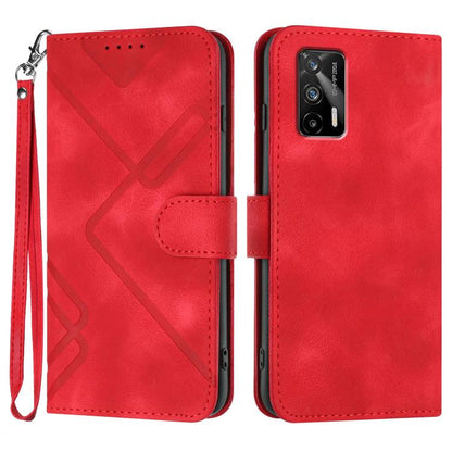 Line Pattern Skin Feel Leather Phone Case, For Realme GT7 Pro, For Realme 13 Pro / 13 Pro+ Global, For Realme GT 6 / GT 6T, For Realme C63 / C61 Global, For Realme  12 Lite / C67 4G Global, For Realme GT5 Pro, For Realme 10 Pro, For Realme 10 Pro+     ...