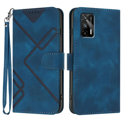 Line Pattern Skin Feel Leather Phone Case, For Realme GT7 Pro, For Realme 13 Pro / 13 Pro+ Global, For Realme GT 6 / GT 6T, For Realme C63 / C61 Global, For Realme  12 Lite / C67 4G Global, For Realme GT5 Pro, For Realme 10 Pro, For Realme 10 Pro+     ...