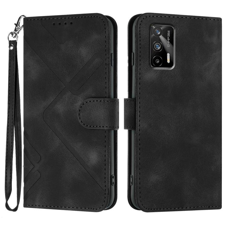 Line Pattern Skin Feel Leather Phone Case, For Realme GT7 Pro, For Realme 13 Pro / 13 Pro+ Global, For Realme GT 6 / GT 6T, For Realme C63 / C61 Global, For Realme  12 Lite / C67 4G Global, For Realme GT5 Pro, For Realme 10 Pro, For Realme 10 Pro+     ...