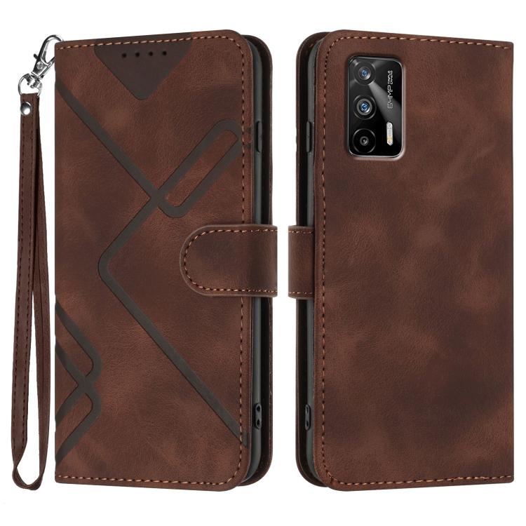 Line Pattern Skin Feel Leather Phone Case, For Realme GT7 Pro, For Realme 13 Pro / 13 Pro+ Global, For Realme GT 6 / GT 6T, For Realme C63 / C61 Global, For Realme  12 Lite / C67 4G Global, For Realme GT5 Pro, For Realme 10 Pro, For Realme 10 Pro+     ...