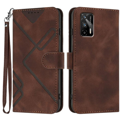 Line Pattern Skin Feel Leather Phone Case, For Realme GT7 Pro, For Realme 13 Pro / 13 Pro+ Global, For Realme GT 6 / GT 6T, For Realme C63 / C61 Global, For Realme  12 Lite / C67 4G Global, For Realme GT5 Pro, For Realme 10 Pro, For Realme 10 Pro+     ...
