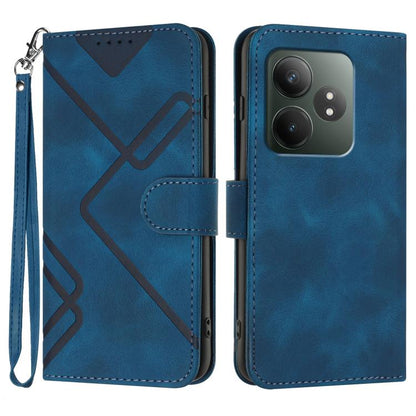 Line Pattern Skin Feel Leather Phone Case, For Realme GT7 Pro, For Realme 13 Pro / 13 Pro+ Global, For Realme GT 6 / GT 6T, For Realme C63 / C61 Global, For Realme  12 Lite / C67 4G Global, For Realme GT5 Pro, For Realme 10 Pro, For Realme 10 Pro+     ...