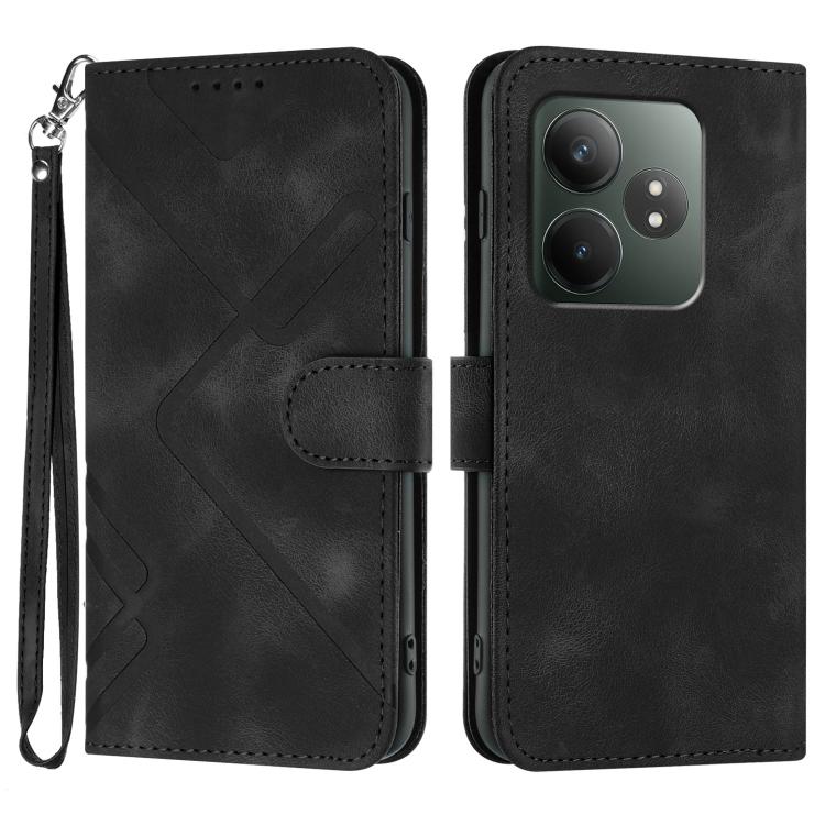 Line Pattern Skin Feel Leather Phone Case, For Realme GT7 Pro, For Realme 13 Pro / 13 Pro+ Global, For Realme GT 6 / GT 6T, For Realme C63 / C61 Global, For Realme  12 Lite / C67 4G Global, For Realme GT5 Pro, For Realme 10 Pro, For Realme 10 Pro+     ...